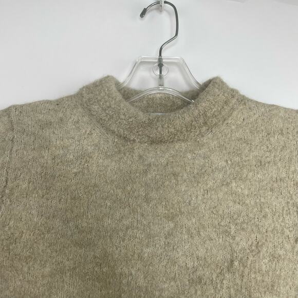 & Other Stories beige fuzzy knit cropped soft sweater size XS Alpaca blend - Picture 2 of 11